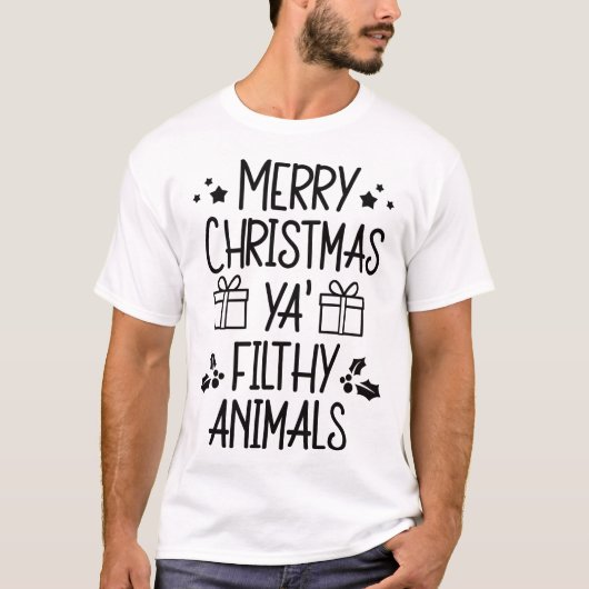 Vrolijk kerstfeest t-shirt (Voorkant)