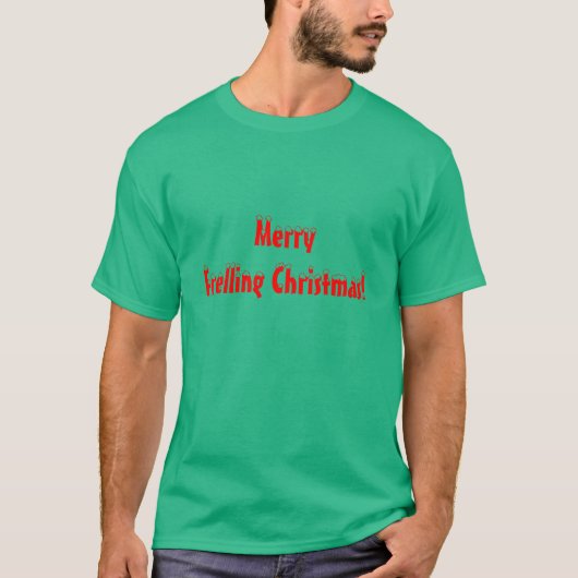 Vrolijk kerstfeest! t-shirt (Voorkant)