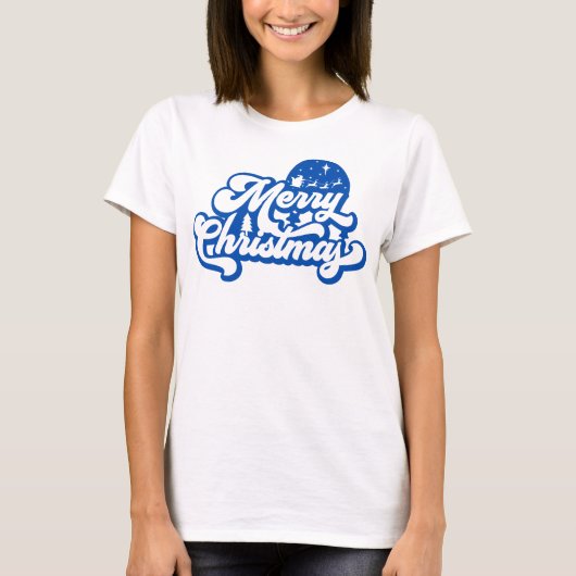 Vrolijk kerstfeest t-shirt (Voorkant)