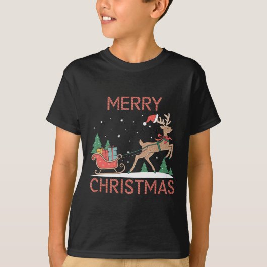 Vrolijk kerstfeest t-shirt (Voorkant)
