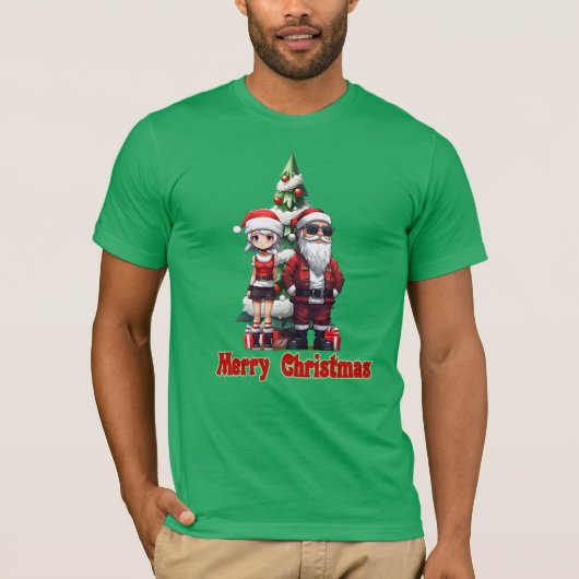 Vrolijk kerstfeest t-shirt (Voorkant)
