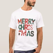 Vrolijk kerstfeest t-shirt (Voorkant)