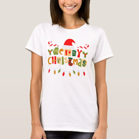 vrolijk kerstfeest t-shirt (Voorkant)