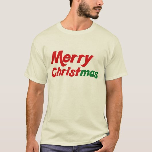 Vrolijk kerstfeest t-shirt (Voorkant)