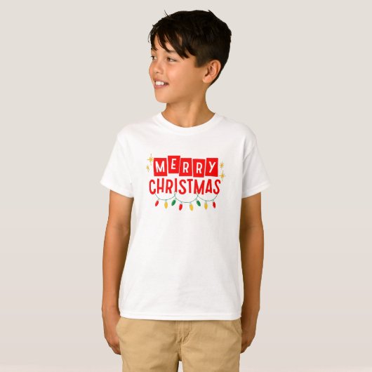 Vrolijk kerstfeest t-shirt (Voorkant volledig)