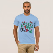 Vrolijk kerstfeest T, shirt (Voorkant volledig)