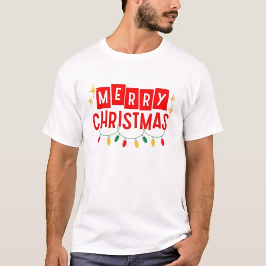 Vrolijk kerstfeest t-shirt (Voorkant)