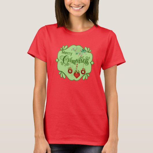 Vrolijk kerstfeest T-Shirt (Voorkant)