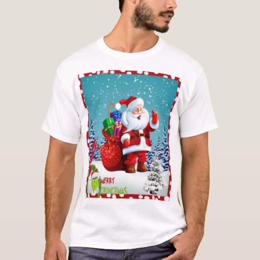 Vrolijk kerstfeest t-shirt (Voorkant)