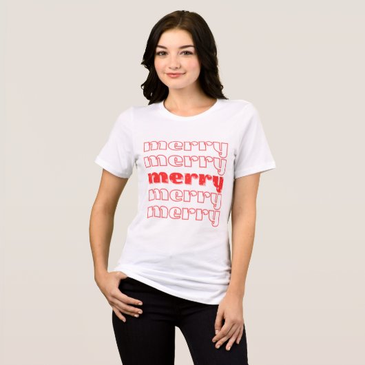 Vrolijk kerstfeest T-Shirt (Voorkant volledig)