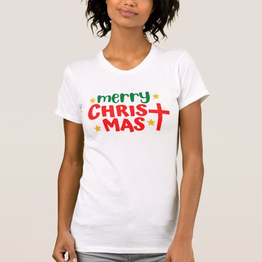 Vrolijk kerstfeest T-Shirt (Voorkant)