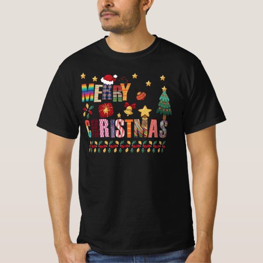 Vrolijk kerstfeest T-Shirt (Voorkant)