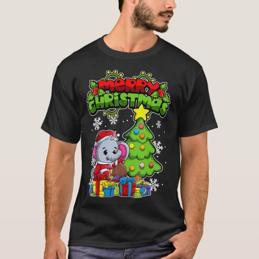 Vrolijk kerstfeest t-shirt (Voorkant)