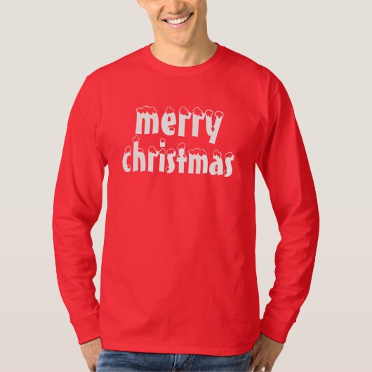 Vrolijk kerstfeest t-shirt (Voorkant)