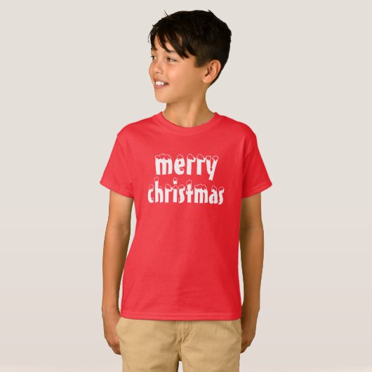 Vrolijk kerstfeest t-shirt (Voorkant volledig)