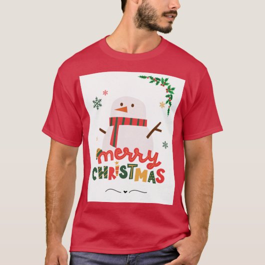Vrolijk kerstfeest t-shirt (Voorkant)