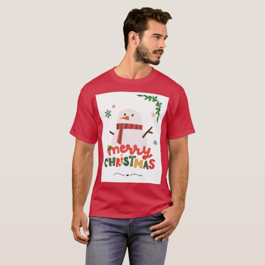 Vrolijk kerstfeest t-shirt (Voorkant volledig)