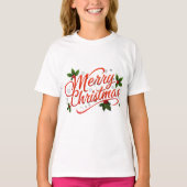 Vrolijk kerstfeest t-shirt (Voorkant)