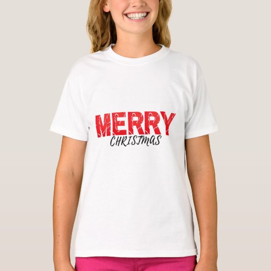 Vrolijk kerstfeest t-shirt (Voorkant)