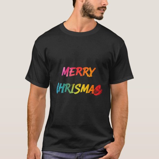 Vrolijk kerstfeest t-shirt (Voorkant)