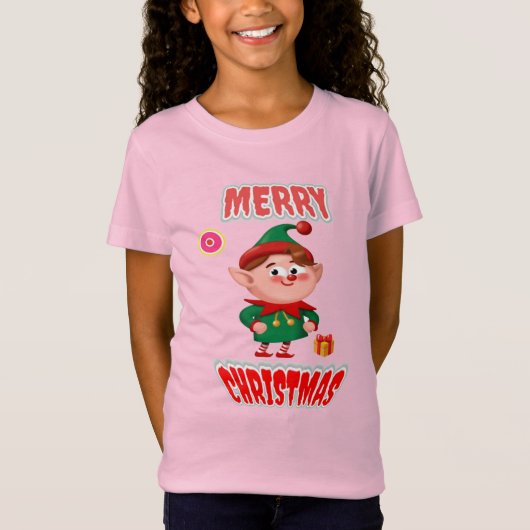Vrolijk kerstfeest t-shirt (Voorkant)