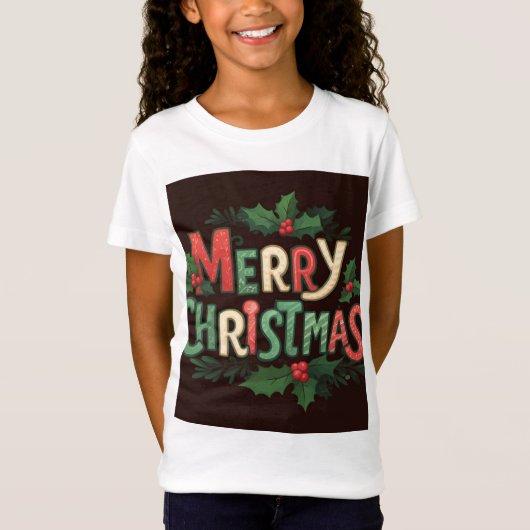 Vrolijk kerstfeest T-shirt – Holiday Cheer & (Voorkant)