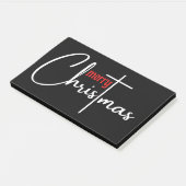 Vrolijk kerstfeest T-Shirt Post-it® Notes (Schuin)