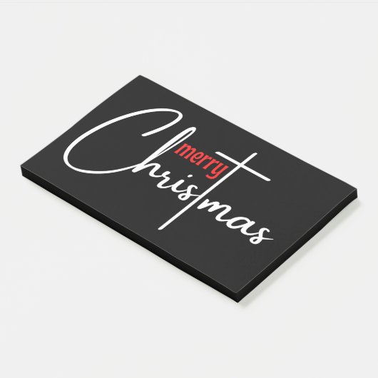 Vrolijk kerstfeest T-Shirt Post-it® Notes (Schuin)