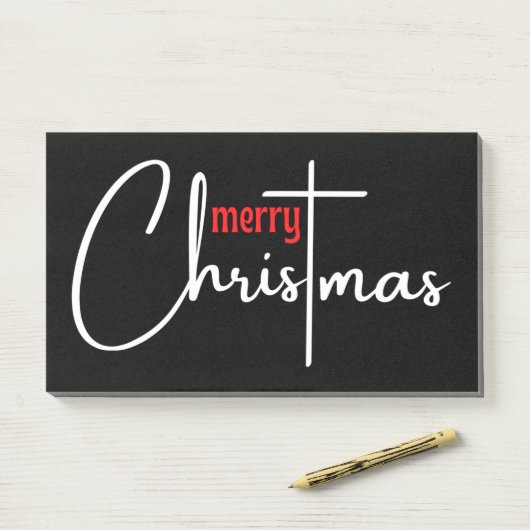 Vrolijk kerstfeest T-Shirt Post-it® Notes (Op bureau)