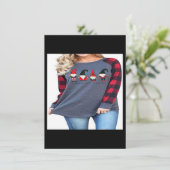 Vrolijk kerstfeest T Shirt voor vrouwen Baseball L Kaart (Staand voorkant)