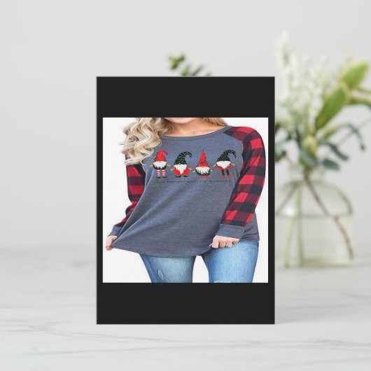 Vrolijk kerstfeest T Shirt voor vrouwen Baseball L Kaart (Staand voorkant)