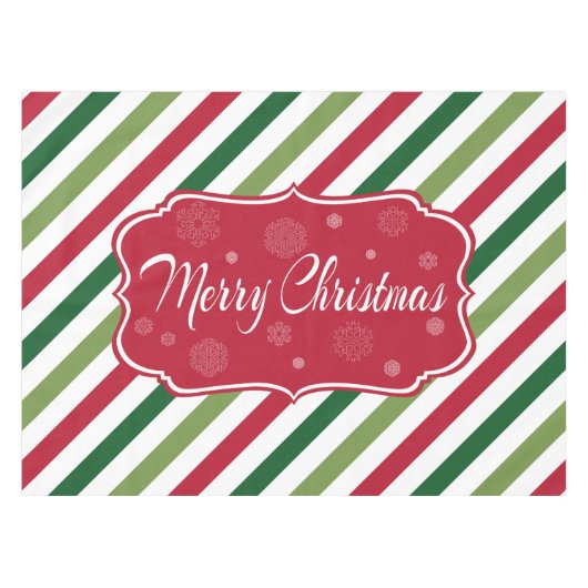 Vrolijk kerstfeest tafelkleed (Voorkant (Horizontaal))