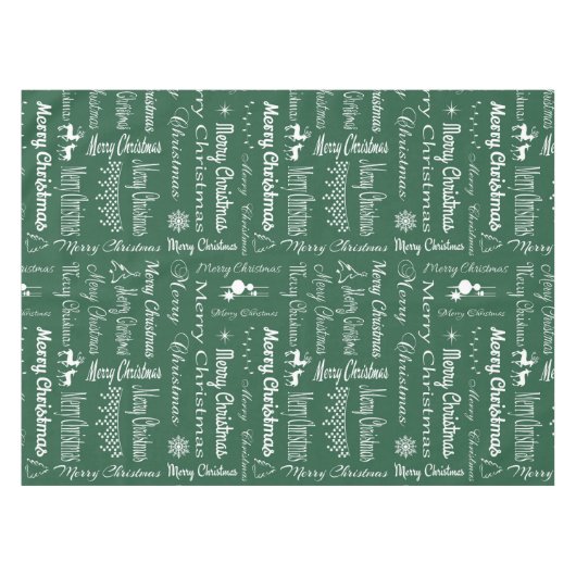 Vrolijk kerstfeest tafelkleed (Voorkant (Horizontaal))