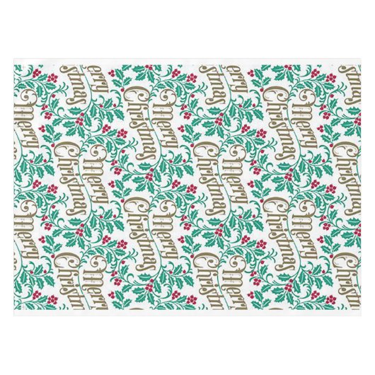 "Vrolijk kerstfeest" Tafelkleed (Voorkant (Horizontaal))