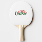Vrolijk kerstfeest tafeltennisbatje (Achterkant)