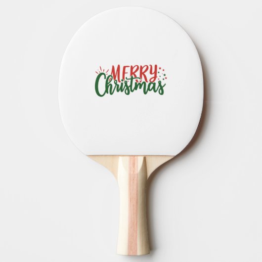 Vrolijk kerstfeest tafeltennisbatje (Voorkant)