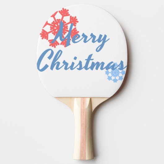 Vrolijk kerstfeest tafeltennisbatje (Voorkant)