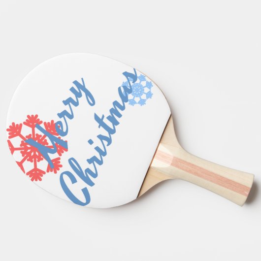 Vrolijk kerstfeest tafeltennisbatje (Zijkant)