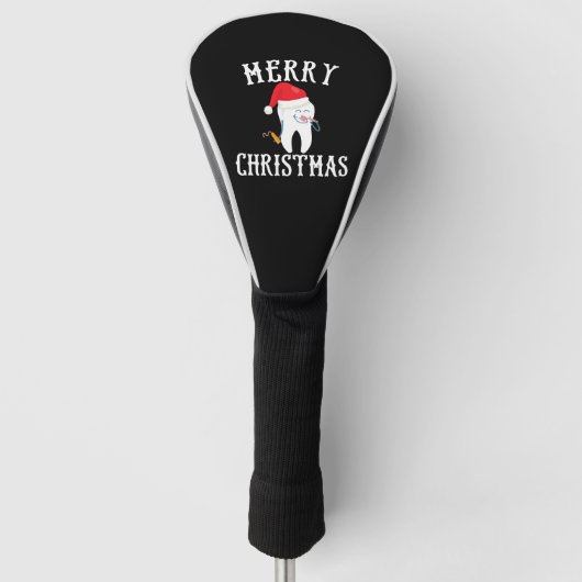 Vrolijk kerstfeest tandarts tandarts golfheadcover (Voorkant)