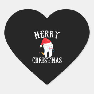 Vrolijk kerstfeest tandarts tandarts hart sticker