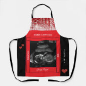 Vrolijk Kerstfeest Tante Sonogram Baby Binnenkort Schort (Voorkant)