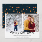 Vrolijk kerstfeest Tartan Foto Collage Seasonal Feestdagenkaart (Voorkant / Achterkant)