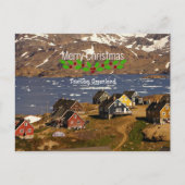 Vrolijk kerstfeest, Tasiilaq, Groenland Feestdagenkaart (Voorkant)