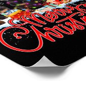 Vrolijk Kerstfeest Teckel Honden Santa Reindeer Li Poster (Hoek)