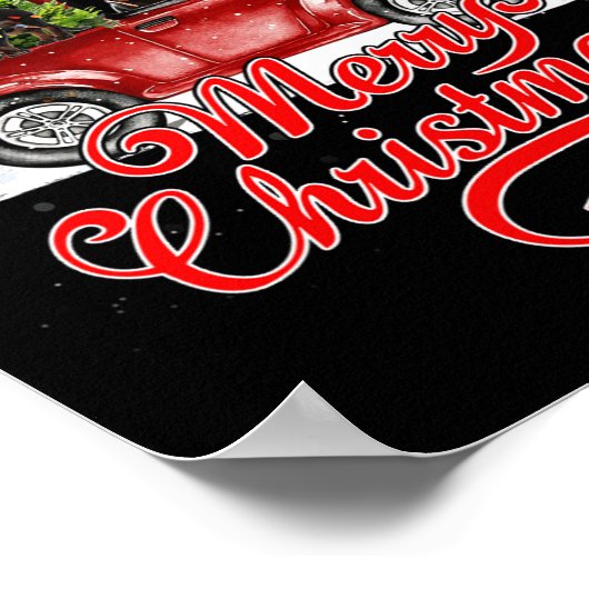 Vrolijk Kerstfeest Teckel Hondenliefhebber Santa R Poster (Hoek)