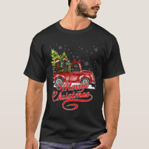 Vrolijk Kerstfeest Teckel Hondenliefhebber Santa R T-shirt