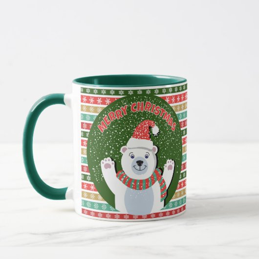 Vrolijk kerstfeest Teddy beer Mok (Links)