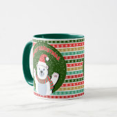 Vrolijk kerstfeest Teddy beer Mok (Voorkant links)