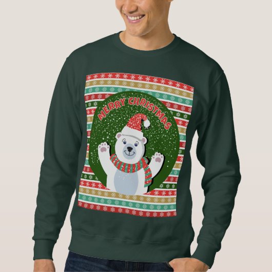 Vrolijk kerstfeest Teddy beer Trui (Voorkant)