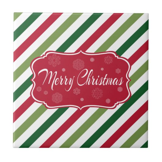 Vrolijk kerstfeest tegeltje (Voorkant)